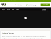 Tablet Screenshot of ecovehiclesystems.com